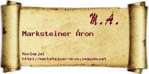 Marksteiner Áron névjegykártya