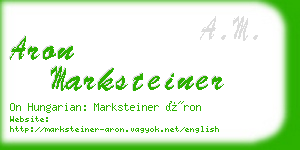 aron marksteiner business card